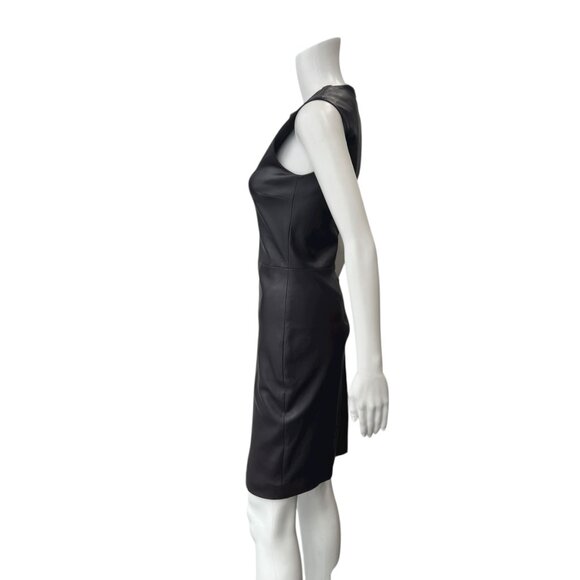 The Row Brown Burgundy Leather Sheath Fitted Dress size 2/4 - Picture 6 of 8